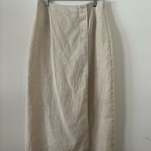 Liz Claiborne Linen Tan Maxi Pencil Skirt for Work